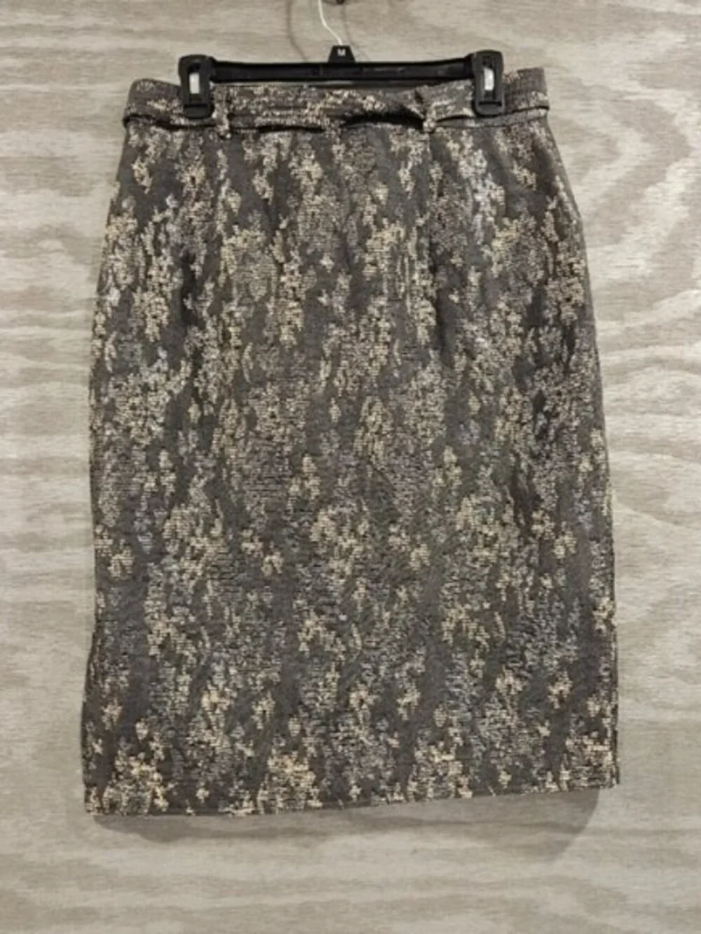 Banana Republic Intricate Jacquard Belted Pencil Chic Skirt W/Pockets NWT Size 8